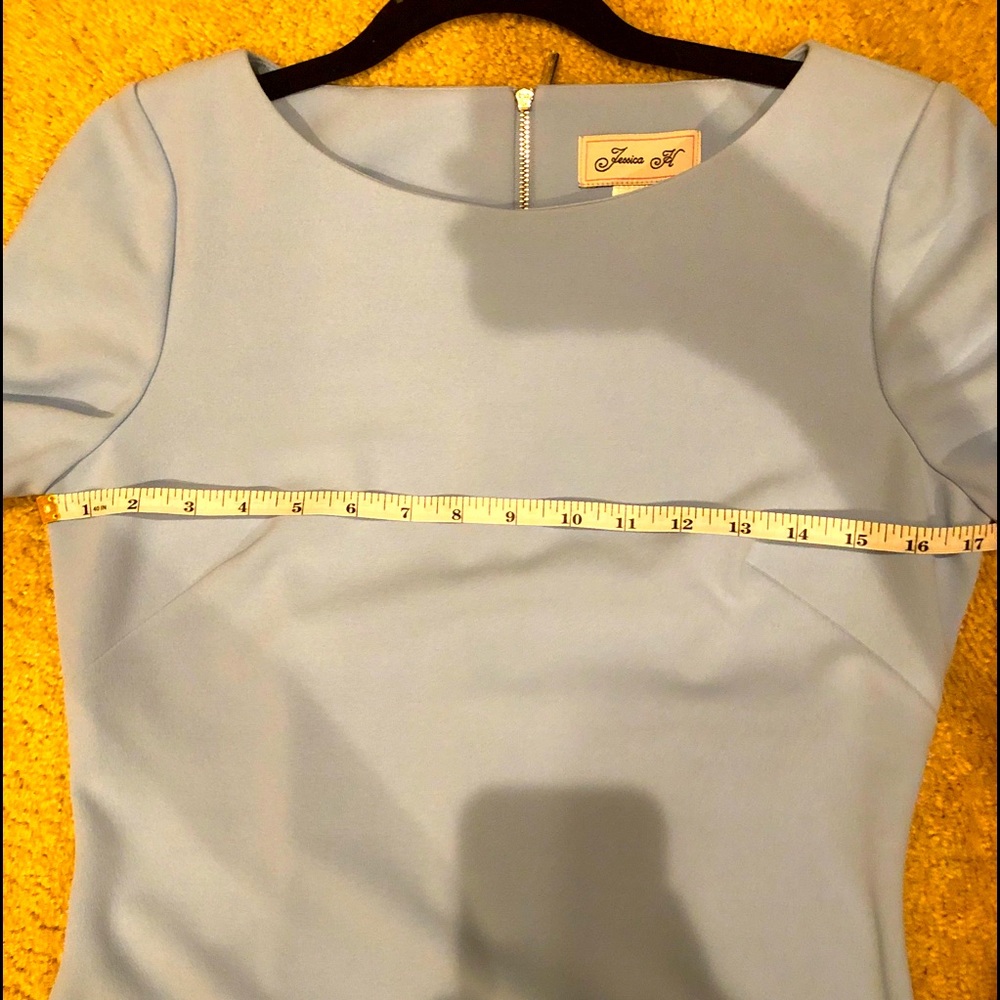 Jessica H Bell Sleeve Light Blue Dress. Size 6 - Picture 10 of 12